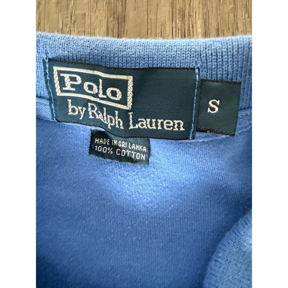 Polo Ralph Lauren Men's Blue Classic Fit Polo Shirt Yellow Pony Logo Size S Y2K